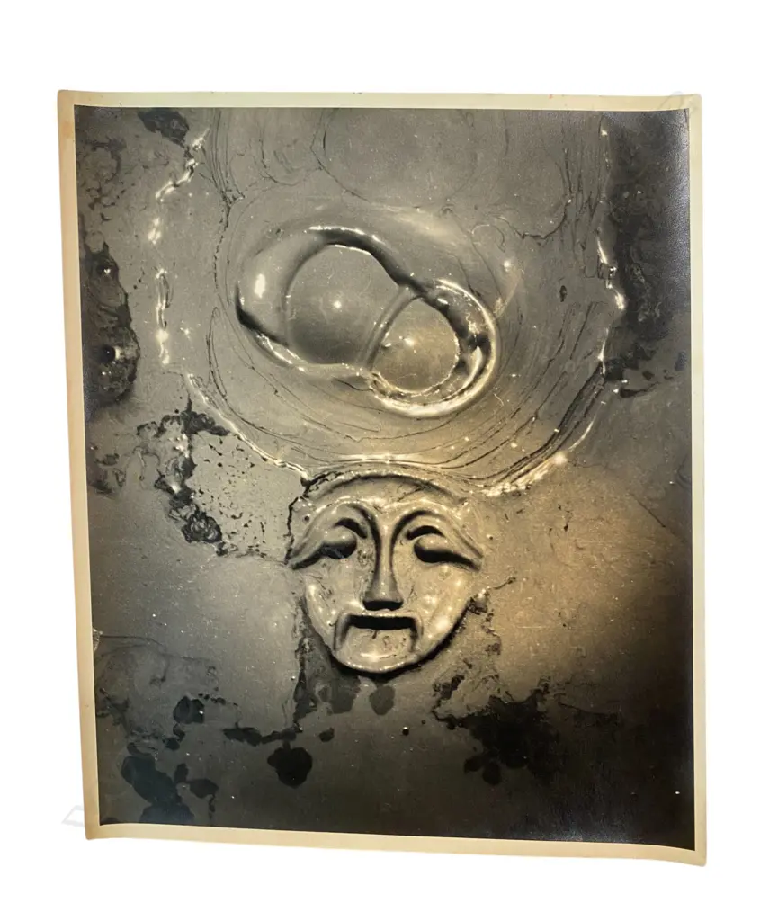 Theo Schoon (1915-85) Mask in mud pool, Image 1++